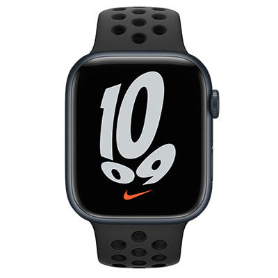 Apple Watch Nike Series7 45mm GPSモデル MKNC3J/A A2474【ミッドナイトアルミニウムケース/アンスラサイト ブラックNikeスポーツバンド】