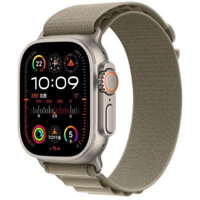 Apple Watch Ultra2 49mm GPS+Cellularモデル MRF03J/A A2986【ナチュラルチタニウムケース/オリーブアルパインループ(L)】